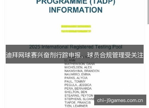 迪拜网球赛兴奋剂行踪申报，球员合规管理受关注